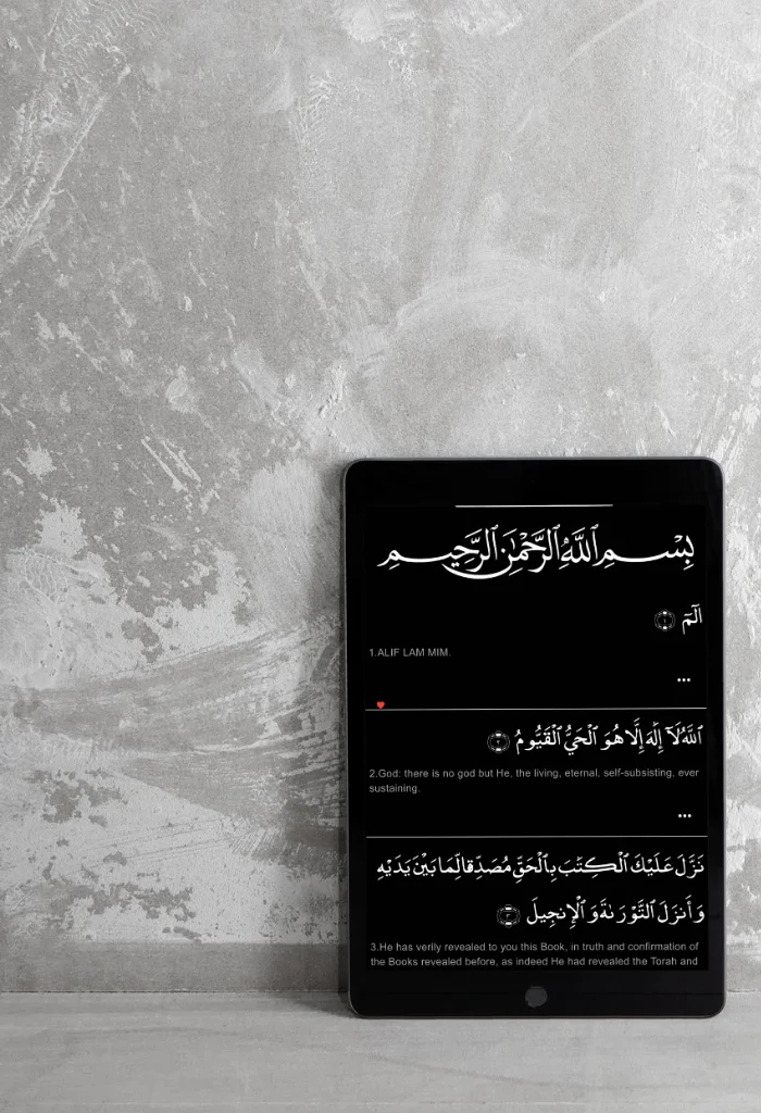 Surah Yasin from the Holy Quran displayed on screen